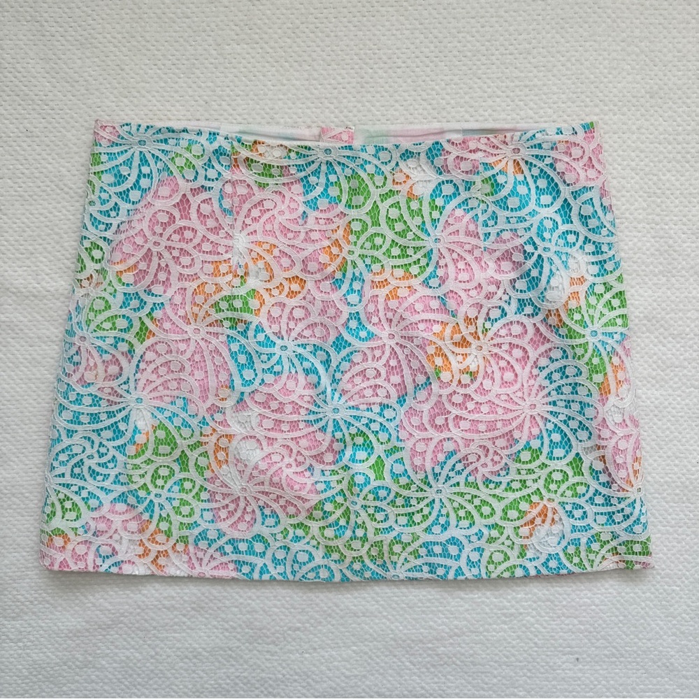 Lilly Pulitzer Lace Overlay Mini Skirt